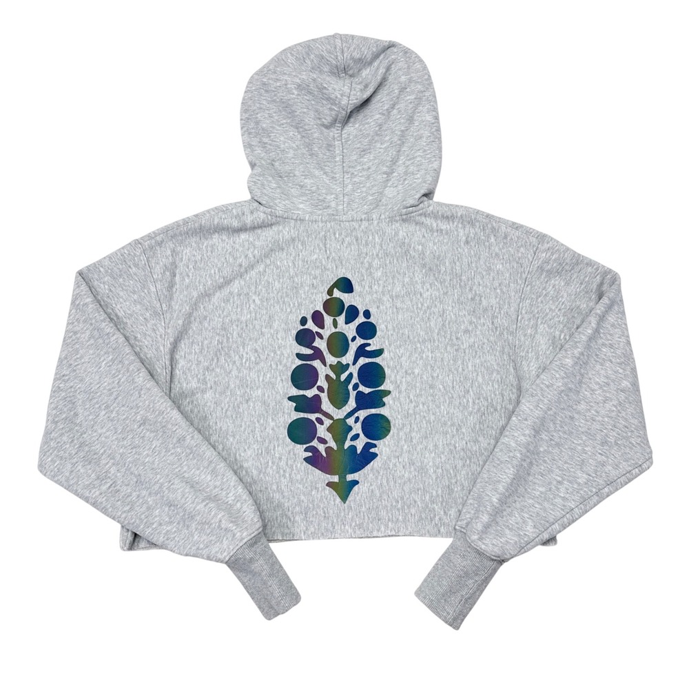 Free People FP Movement Cropped Hoodie Womens Size XS Gray Sweatshirt Athleisure